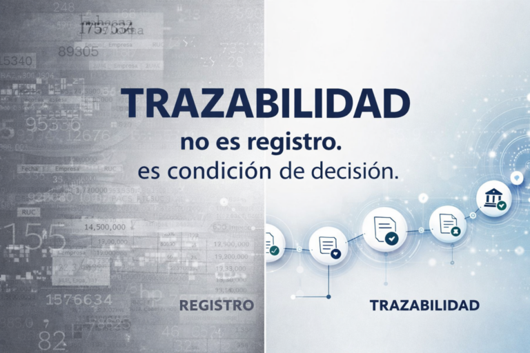 Diagrama de trazabilidad en la ejecución presupuestaria pública — cadena decisión, registro y evidencia