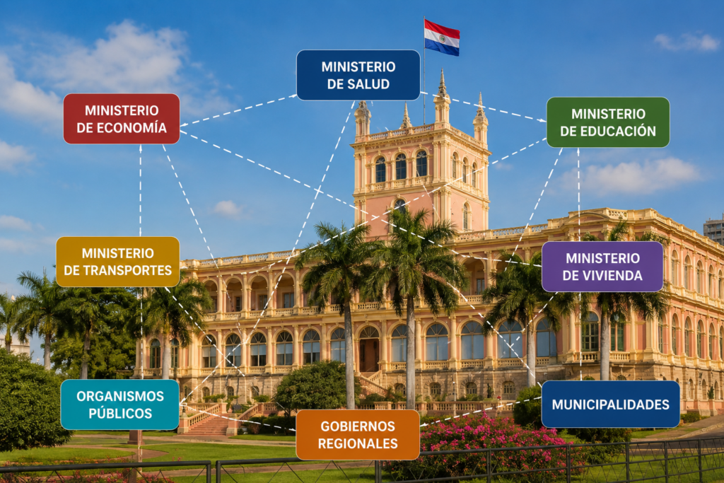 Diagrama de fragmentación institucional: instituciones públicas con sistemas propios frente al sistema integrado SIAF establecido por la Ley 1535